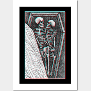 Toujours Skeleton Lovers 3D Posters and Art